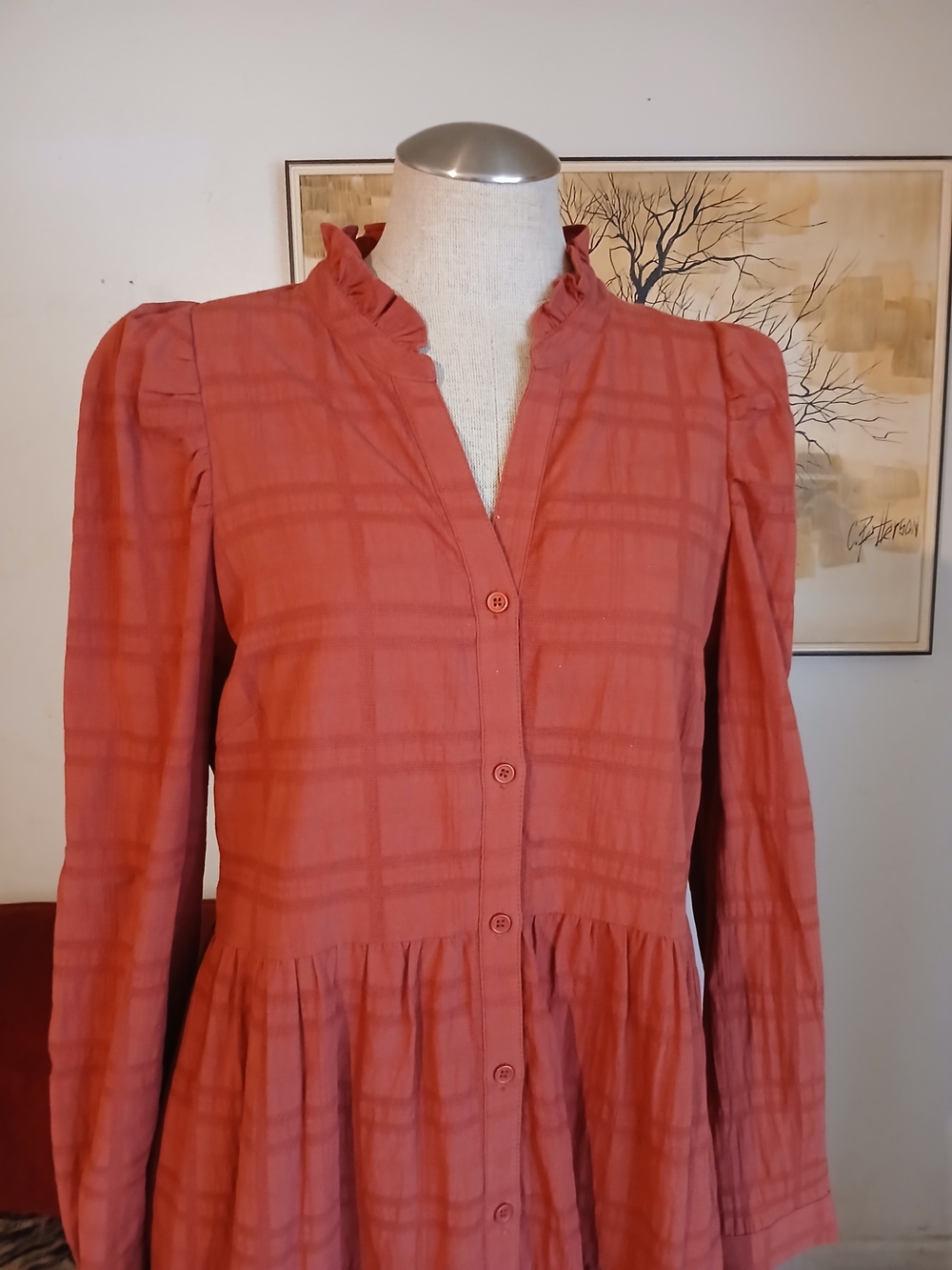 Orange Rust  Midi Dress By Jade
